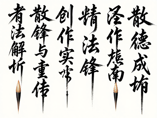 行草大字散锋长锋技法解析，笔法精髓与创作实战指南