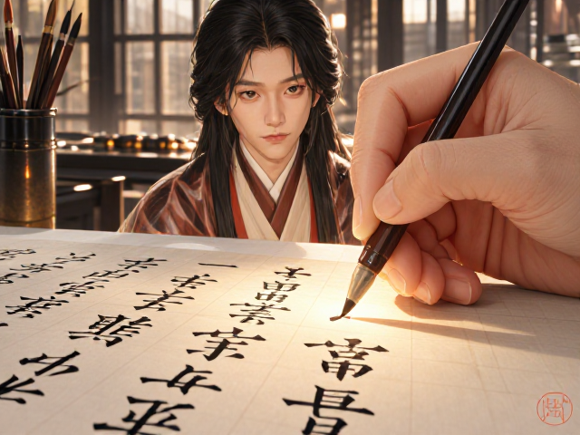长锋楷书小字怎么写?柱状散锋技巧与笔法详解