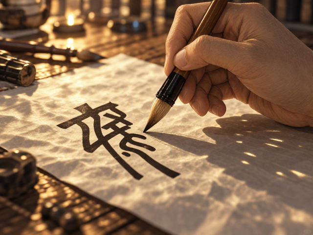 篆书用长锋笔,如何掌控锋颖写出线条质感?