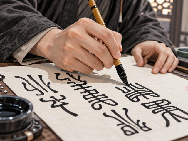 篆书创作用宿墨,洗笔要净防污染,掌握书法墨法核心技巧