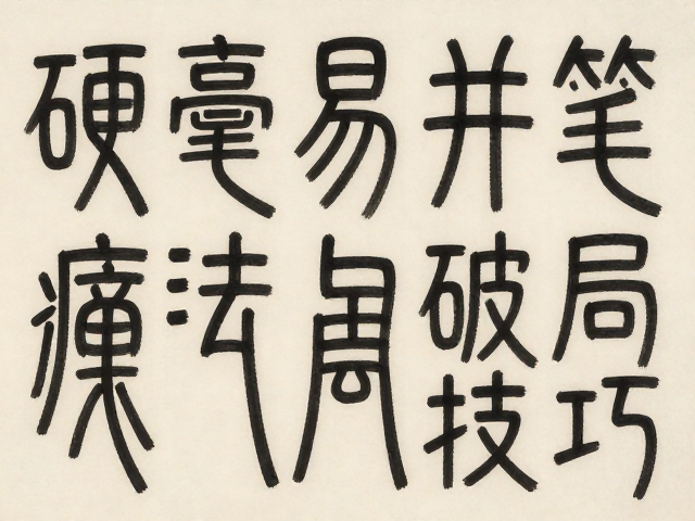 篆书用硬毫易并笔?揭秘笔法痛点与破局技巧