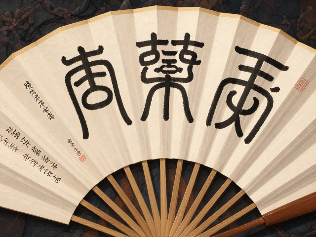 篆书扇面题字,牛毫笔法详解与高流量书法创作指南