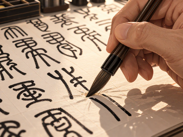 篆书笔法揭秘,聚锋技巧与弹性极佳毛笔的选择指南