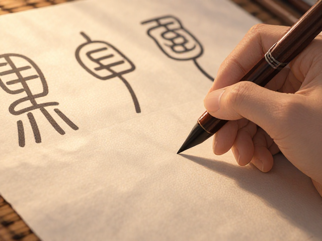 篆书日常练习,选弹性适中的笔,新手也能写好线条