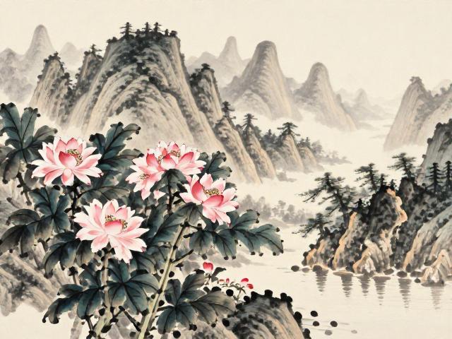 张大千花鸟山水画作赏析，笔墨意境与收藏价值解析