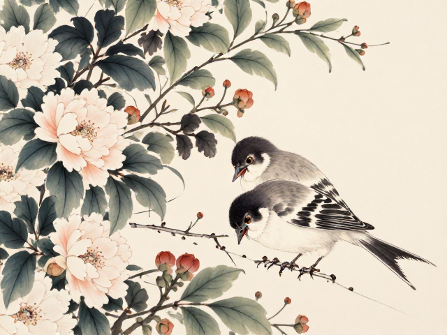 花鸟画起稿与章法布局，新手必学的构图技巧与实战指南
