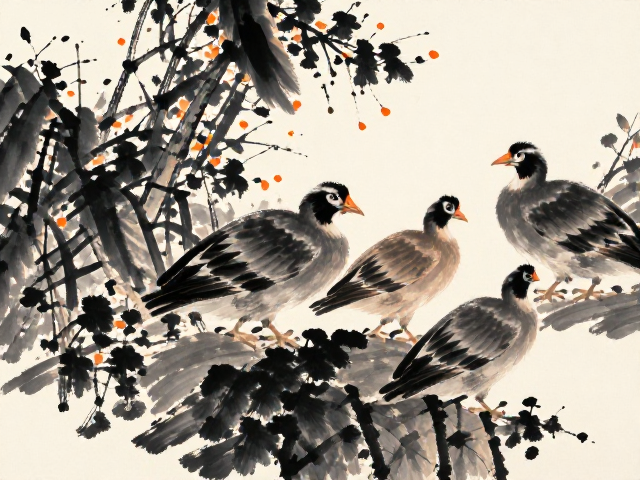 黄宾虹花鸟画侧锋取势技法解析