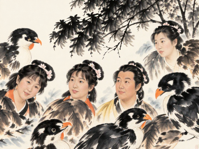 黄宾虹花鸟画经营位置解析，构图布局与意境营造指南