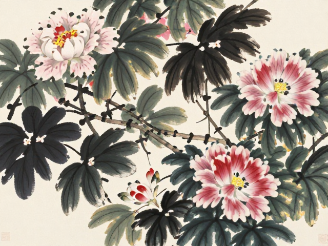 傅抱石花鸟画赏析，寓意步步高升的吉祥之作