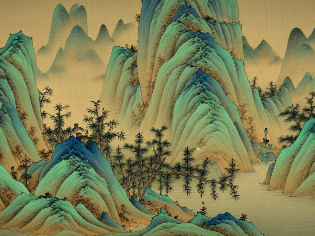 青绿山水花鸟手卷,古画鉴赏与收藏价值解析