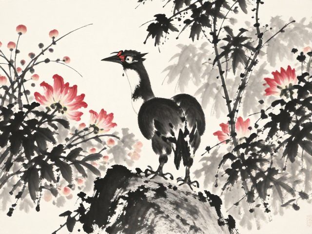 傅抱石花鸟画赏析,气韵生动的笔墨意境与艺术魅力