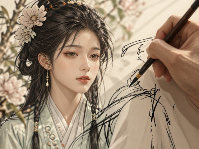 花鸟画起稿技巧,皴法运用与构图详解
