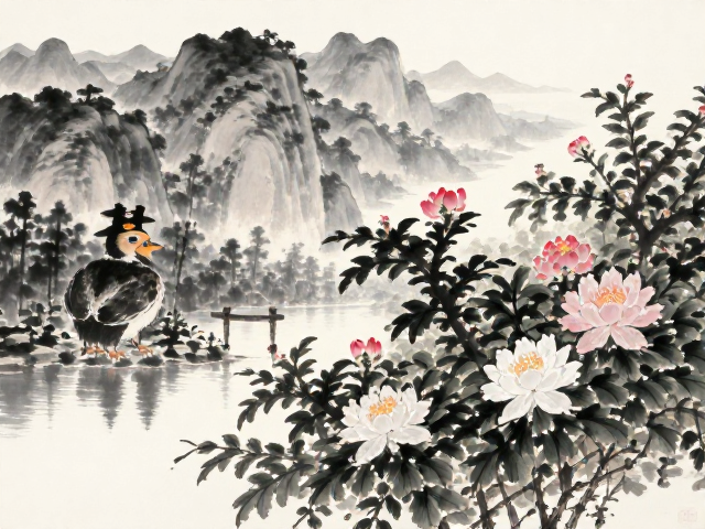 大写意花鸟画疏密有致,构图技巧与意境营造全解析