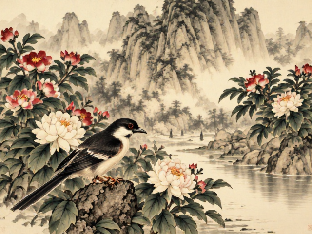 花鸟画经营位置与留白,构图核心技巧,提升画面意境