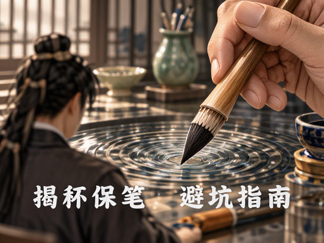 纯鸡毫勾线笔保养,为何忌沸水烫笔?揭秘选笔避坑指南