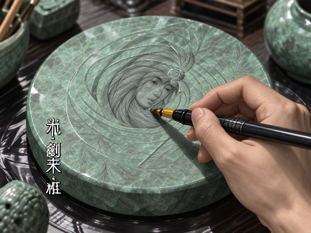 端石青石漆艺创作,专业勾线笔怎么选?高清图文避坑指南