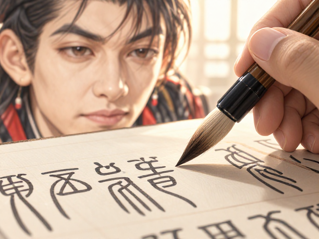 篆书勾线笔怎么选？长锋羊毫中锋用笔技巧详解