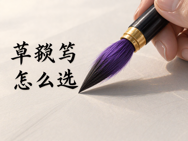 草书勾线笔怎么选？加毫狼毫紫毫弹性好，书法入门必备指南