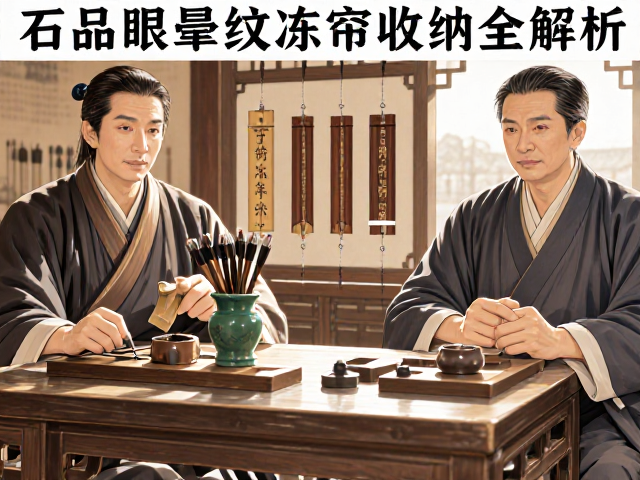湖笔选购指南,石品眼晕纹冻分布与笔帘收纳全解析
