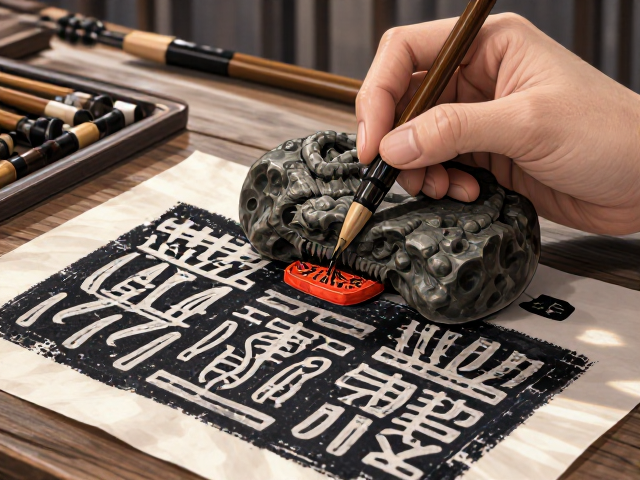 湖笔配龙尾石,篆刻拓片技艺与文房雅趣全解析