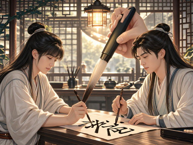 王一品湖笔兼毫,九炼九磨工艺,非遗传承的书写艺术