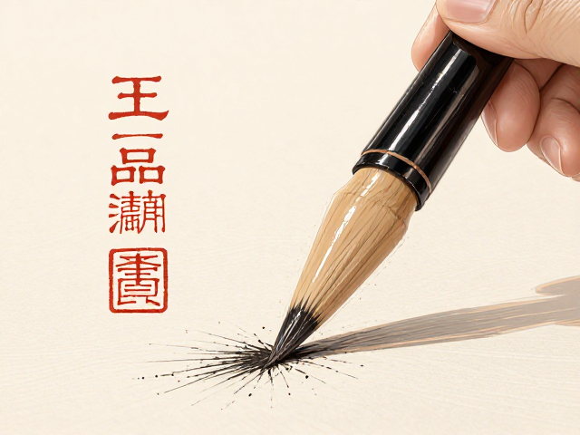 王一品湖笔鼠须笔搭配斋号印,揭秘传统文房四宝收藏与使用指南