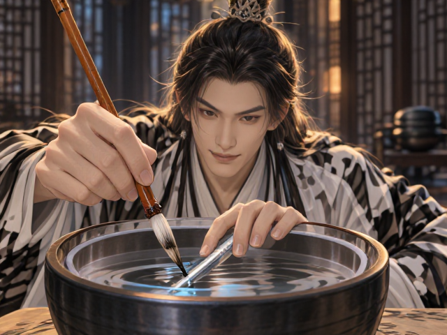 择毫选笔指南，温水浸泡羊毫笔，护笔开笔新技巧