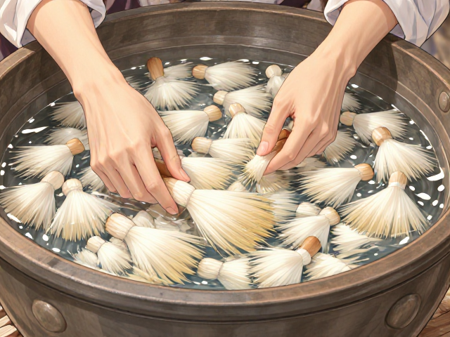 纯羊毫温水浸泡教程，择毫技巧与养护全解析