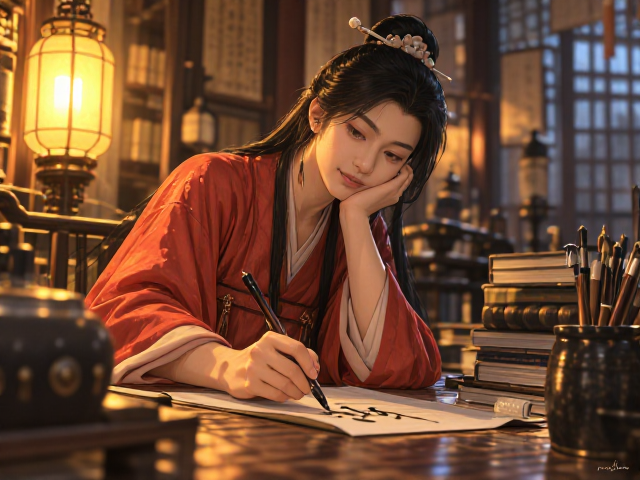 笔锋分叉的抚摸感,古代文人书房里的书写雅趣