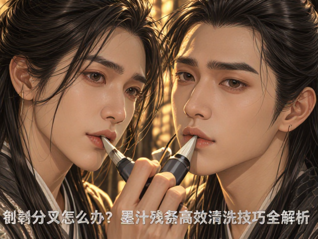 篆刻笔锋分叉怎么办?墨汁残留高效清洗技巧全解析