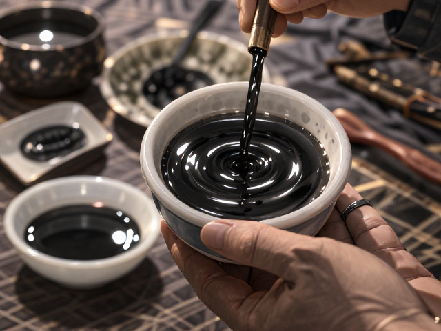 北京一得阁松烟墨汁,如何看其光润度辨真伪?
