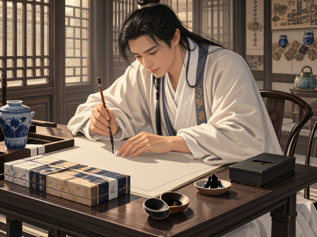 明清文人雅趣练字套装，包装精美，尽显东方美学