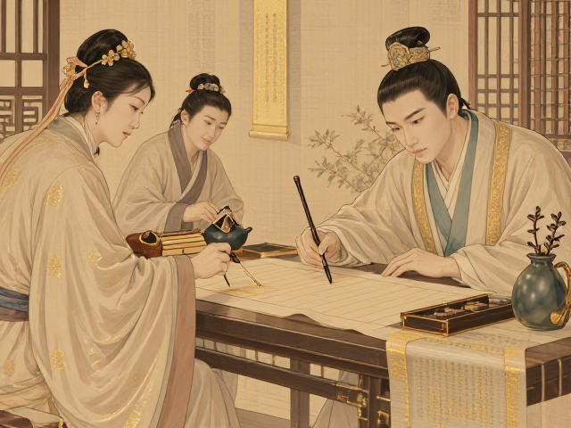 明清文人雅趣练字套装，烫金工艺，古韵书香