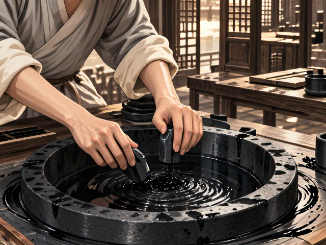 唐代水冲法制墨，如何打造深黑乌黑顶级墨色？