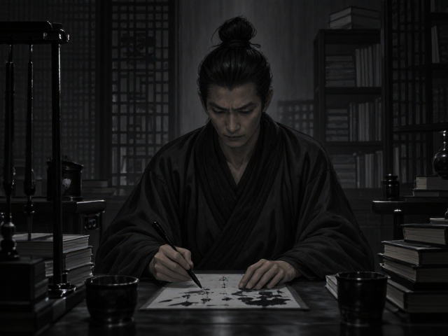 深黑乌黑意境，文人书房积墨法创作与SEO优化指南