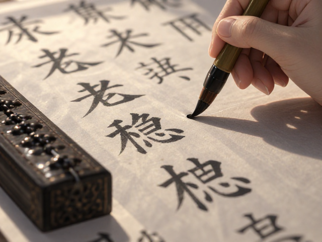 楷书临帖选镇纸,入纸不洇,笔墨更稳