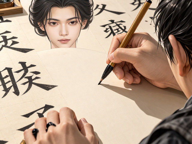 楷书临帖与工笔勾勒技法解析,书画装裱辅助指南