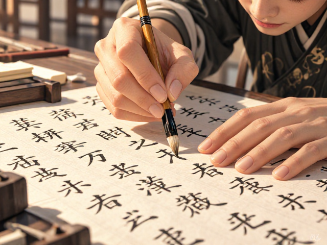 楷书临帖选狼毫笔,密封防潮保存技巧,提升书法练习效果
