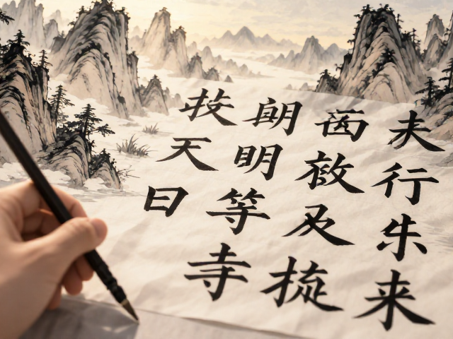楷书临帖配生绢，水墨山水画的纸墨选择与技法解析