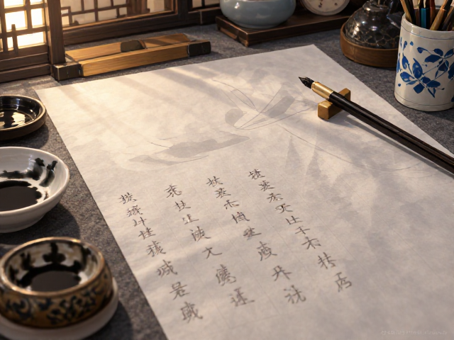 楷书临帖选纸指南，文房器物陈列与入纸不洇技巧