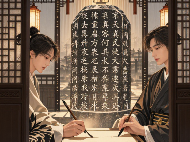 书香门第传承，楷书临帖与拓碑刻石的艺术融合之道