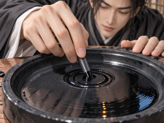 墨锭不离开砚面怎么摇匀使用?色泽黑亮技巧揭秘