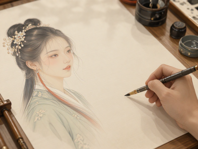 工笔细描需平滑？选吸水强棉纸柔韧，绘画不洇墨更出片