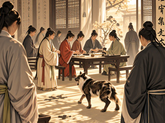 文人雅集,书法与走兽画的高雅共鸣