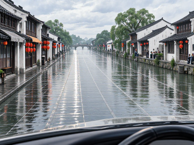 江南水乡环线雨天行车指南,湿滑路面防滑技巧与安全攻略