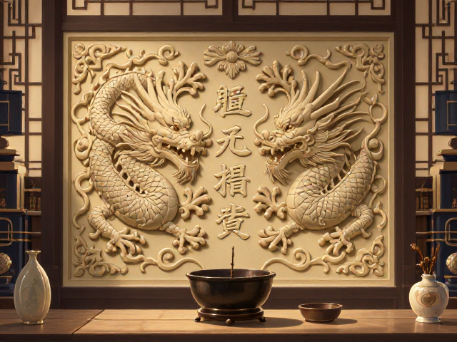 浅浮雕龙凤纹香道搭配指南,提升空间美学与收藏价值