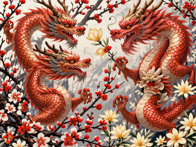 龙凤纹配梅花纹,文人雅趣的东方美学,解读传统纹饰的深层寓意