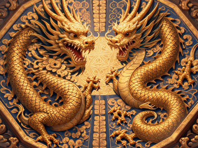 龙凤纹配六角纹寓意人丁兴旺,传统吉祥图案解析