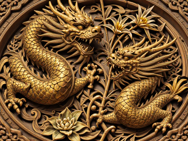 龙凤纹雕刻精细度解析,梅兰竹菊四君子纹饰工艺鉴赏