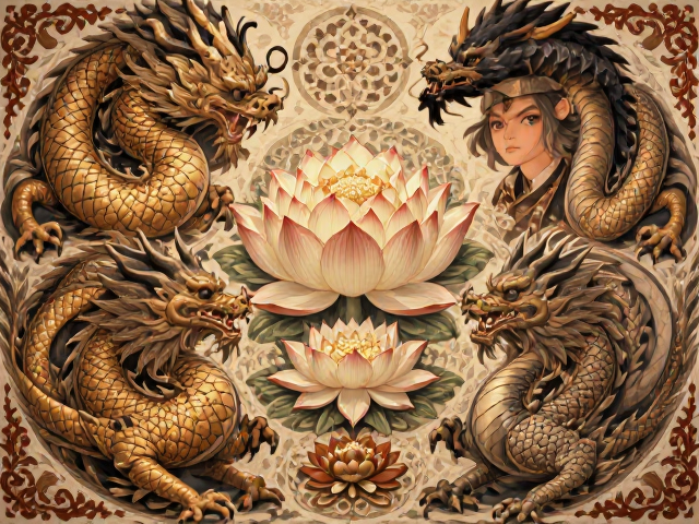 龙凤纹莲花纹,揭秘中华传统纹样的历史传承与文化寓意